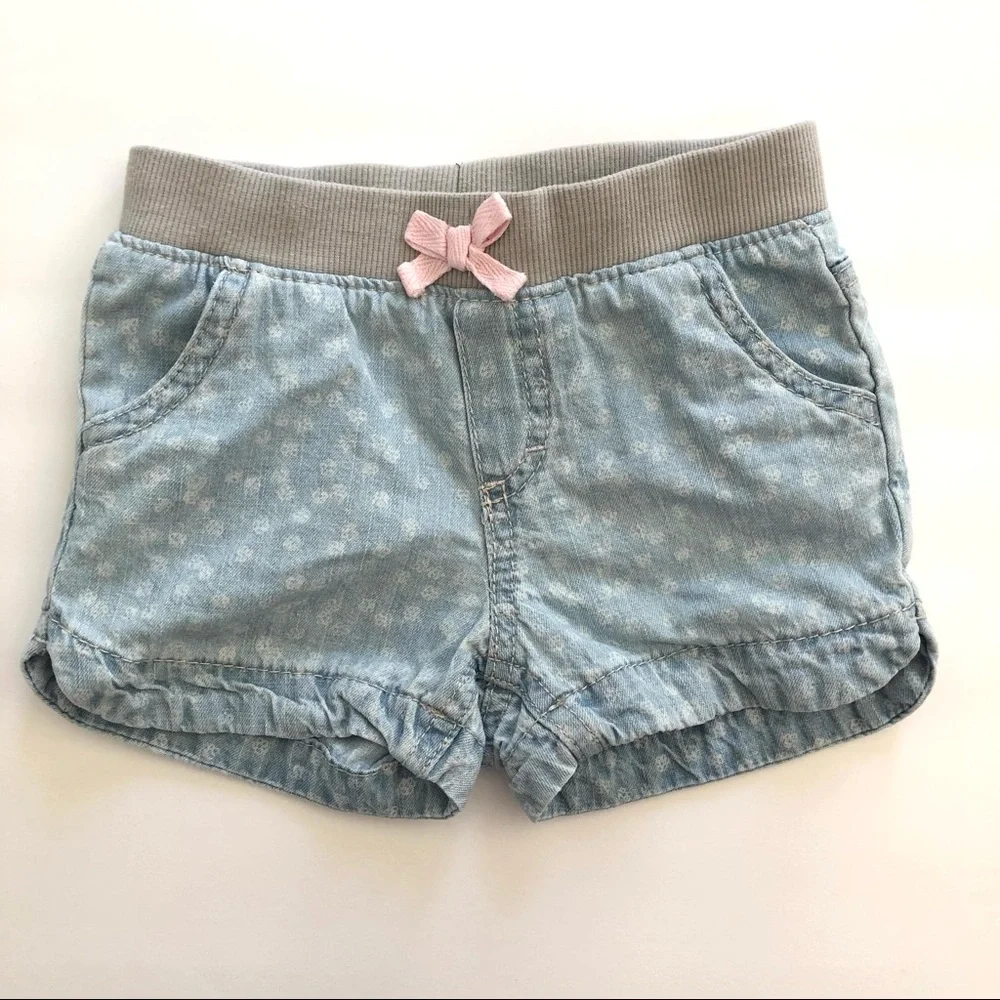 Toddler Shorts Bundle Set of Three Black Blue Polka Dot Gingham Sz 5T